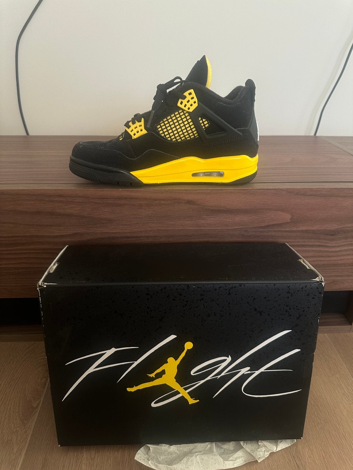 Air Jordan 4 Retro, Kleding | Dames, Schoenen, Ophalen, Zo goed als nieuw, Zwart, Sneakers of Gympen