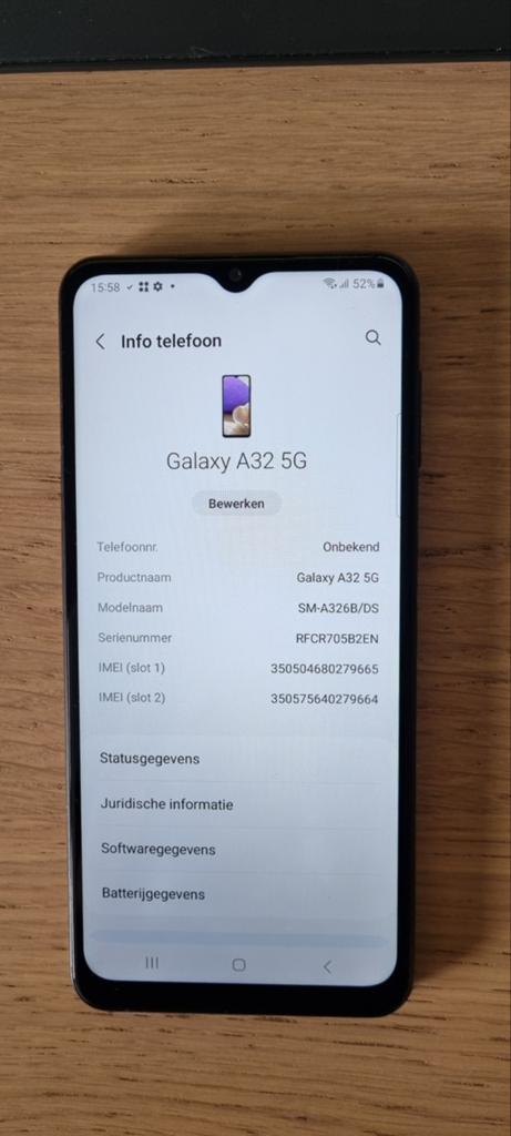 Samsung Galaxy A32 5G - 128GB - Zwart, Telecommunicatie, Mobiele telefoons | Samsung, Zwart, Touchscreen, Ophalen of Verzenden