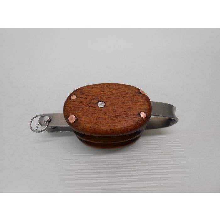 Houten Blok / Katrol, Dubbelschijfs, hondsvot, 8-10 mm, teak, Watersport en Boten, Ophalen of Verzenden, Nieuw, Lijn of Blok