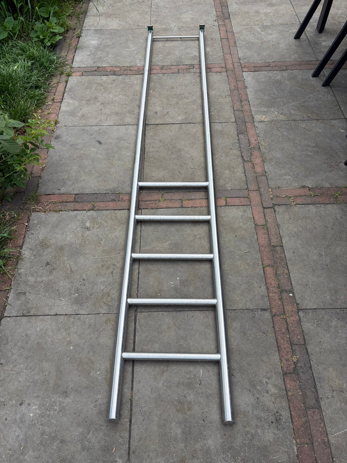 Mooie rvs ladder 2.45 cm, Ophalen, Zo goed als nieuw, Trap, 2 tot 4 meter