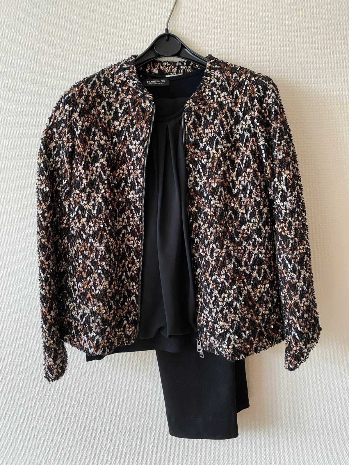 Set Frank Walder, Kleding | Dames, Jasjes, Kostuums en Pakken, Verzenden, Zo goed als nieuw, Maat 38/40 (M), Zwart