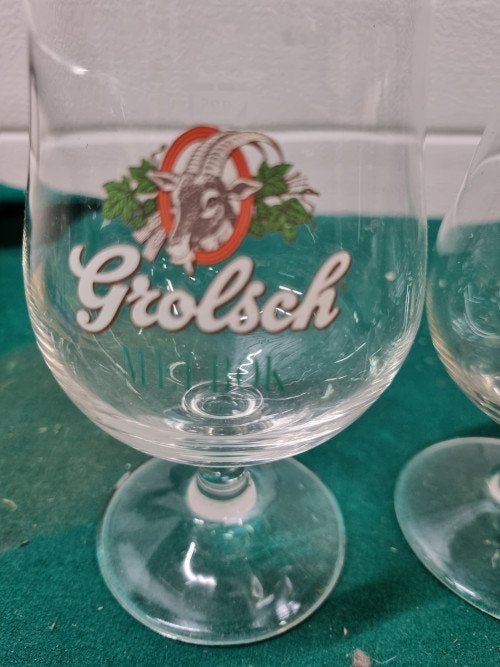 - grolsch glazen verschillende, Ophalen of Verzenden, 'T Olde Gre-j, Info@toldegrej.nl, Endepoelstraat 20f Didam