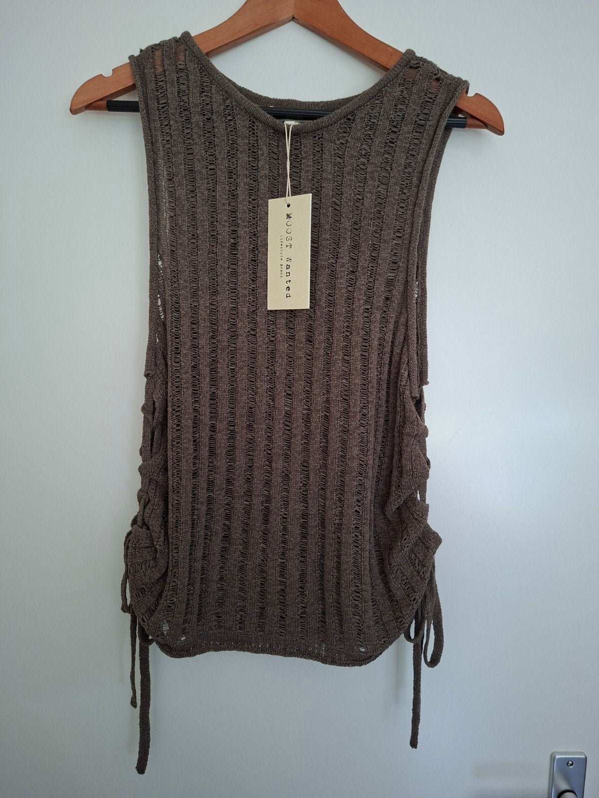 Nieuwe Moost Wanted Liv Knitted Top L/XL - Dark Taupe, Bruin, Maat 46/48 (XL) of groter, Nieuw, Ophalen of Verzenden