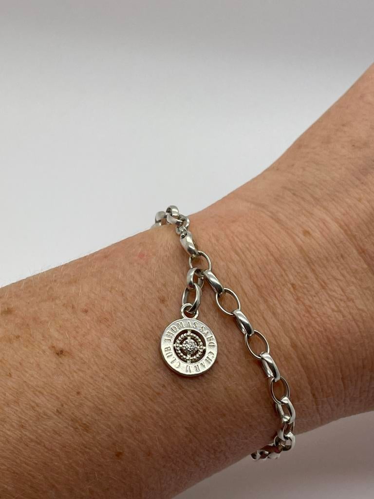 D420 Prachtige zilveren Thomas Sabo charm armband, Ophalen of Verzenden, Zo goed als nieuw, X, Zilver