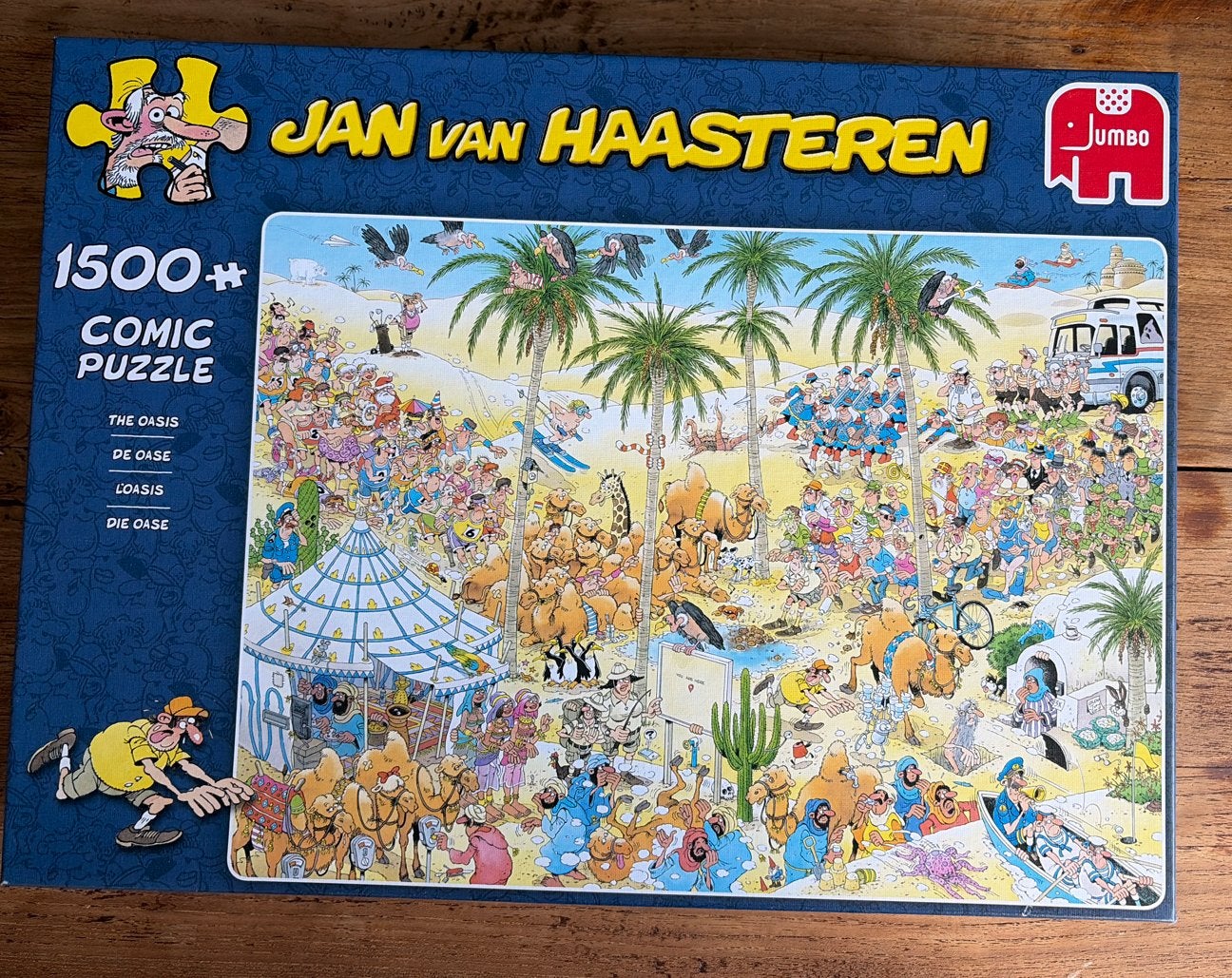 Jan van Haasteren puzzel 1500+ stukjes - De Oase, Ophalen of Verzenden, Meer dan 1500 stukjes, Gebruikt, Legpuzzel