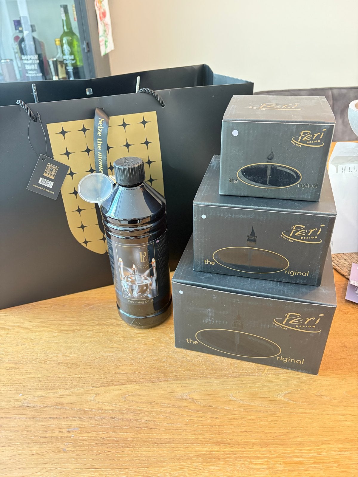 Peri Living Olielamp Schijf Transparant - Set van 3, Huis en Inrichting, Ophalen, Meerkleurig, Overige merken, Overige typen
