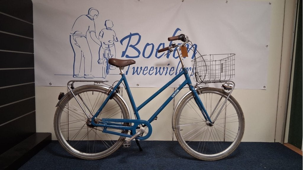 Union Flow 28/57cm 7v Transport Damesfiets ZGAN, Velgrem, Versnellingen, 56 cm of meer, Zo goed als nieuw