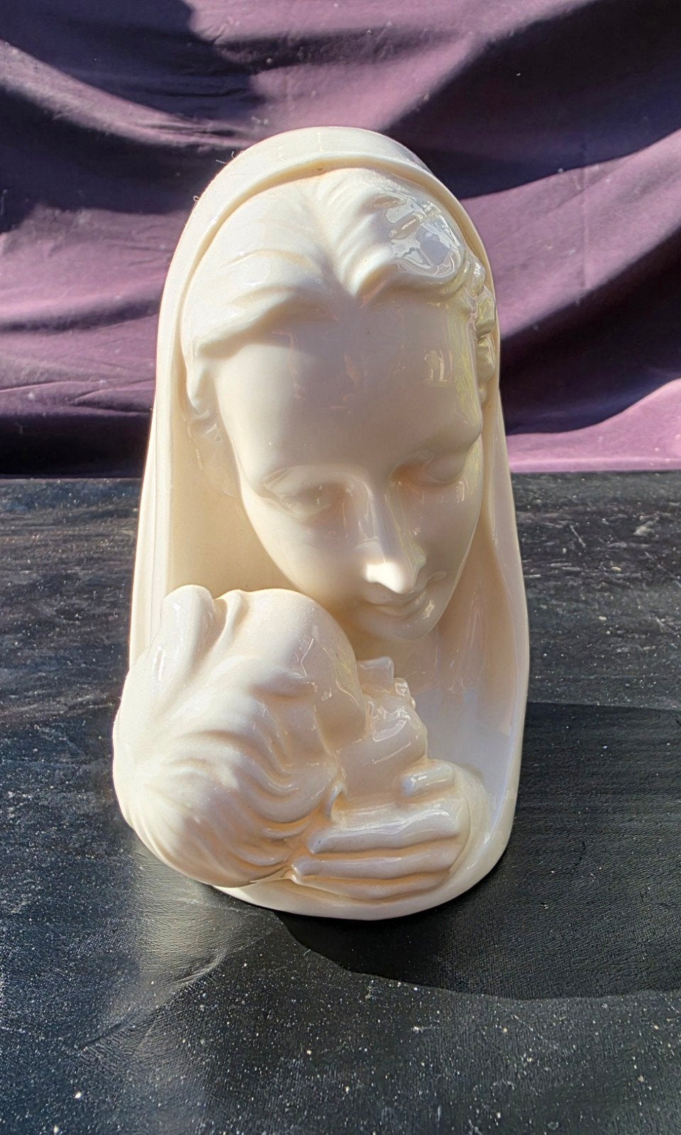 Prachtig Vintage Porseleinen Beeld – Maria met Kind, Ophalen of Verzenden