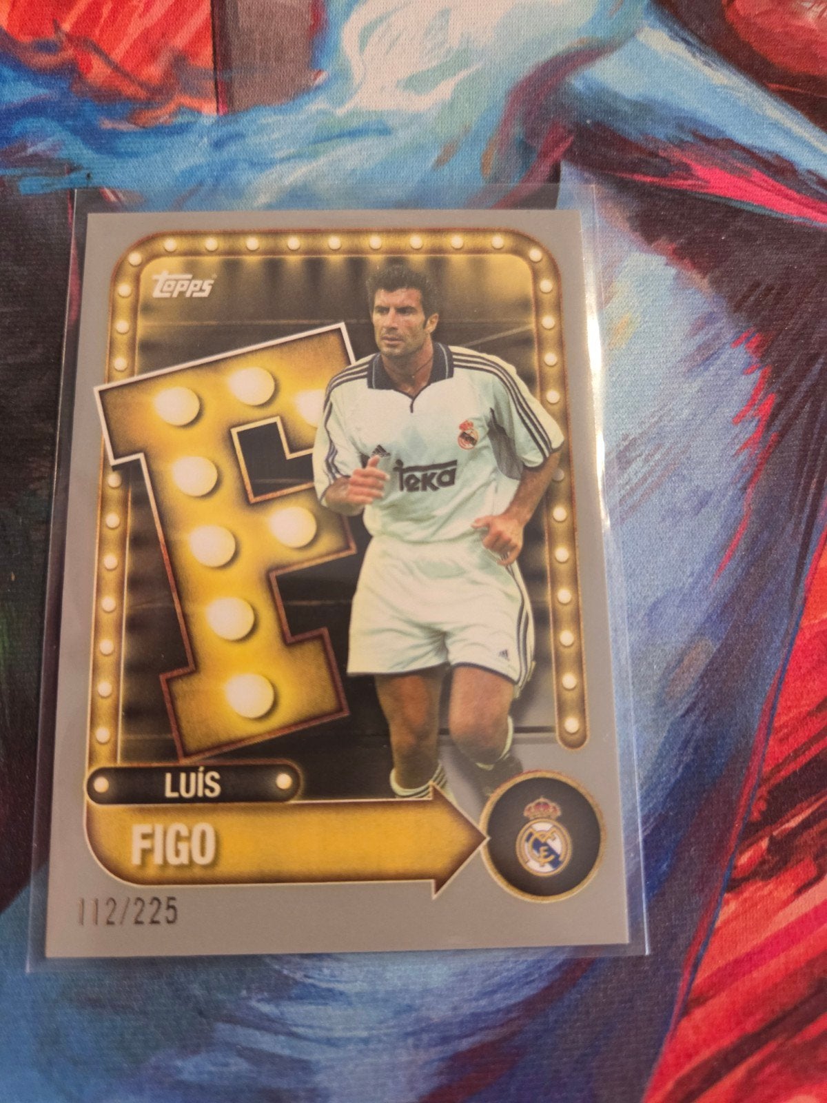 Luis Figo Topps Spelerskaart Real Madrid 112/225, Verzamelen, Sportartikelen en Voetbal, Ophalen of Verzenden