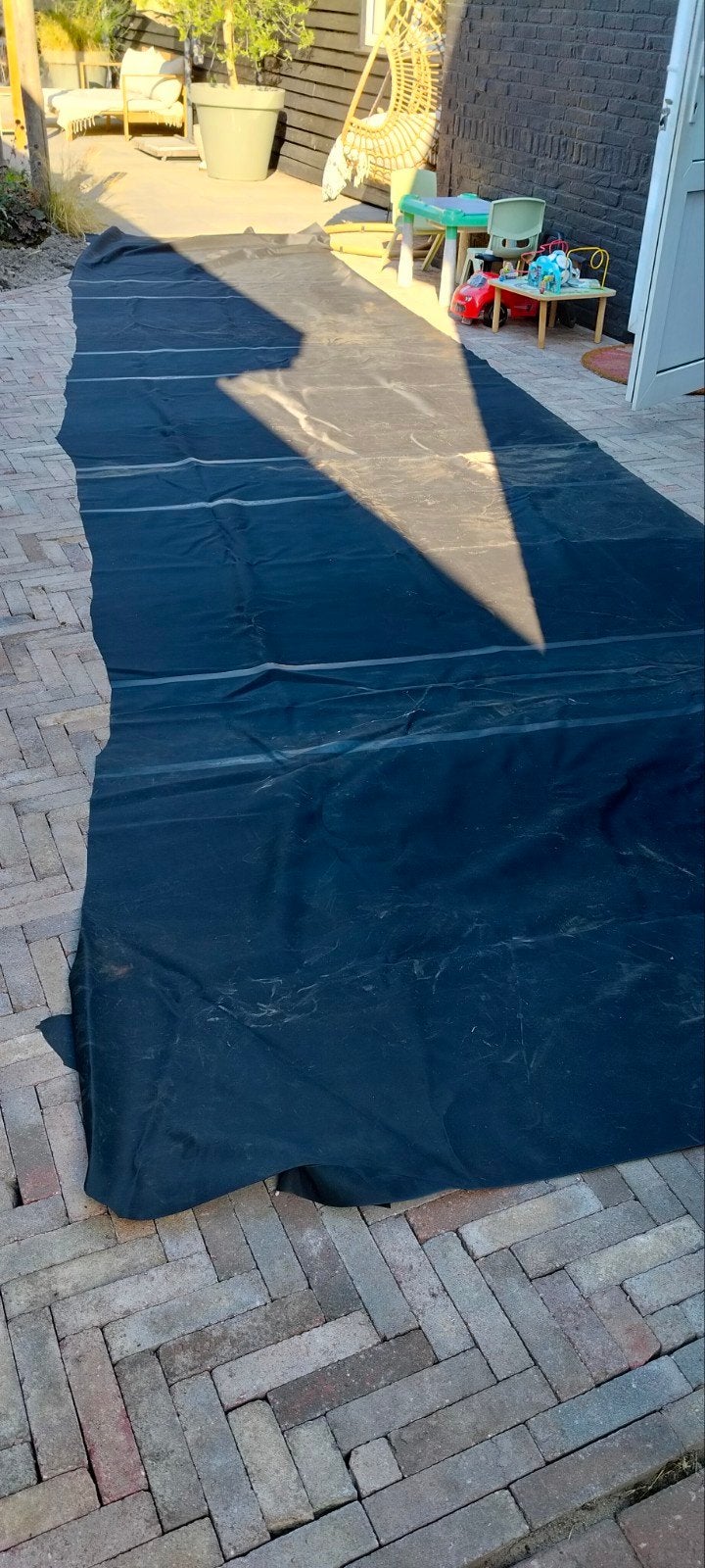 europees epdm, Doe-het-zelf en Verbouw, Ophalen, Overige materialen, 10 tot 15 m², Zwart