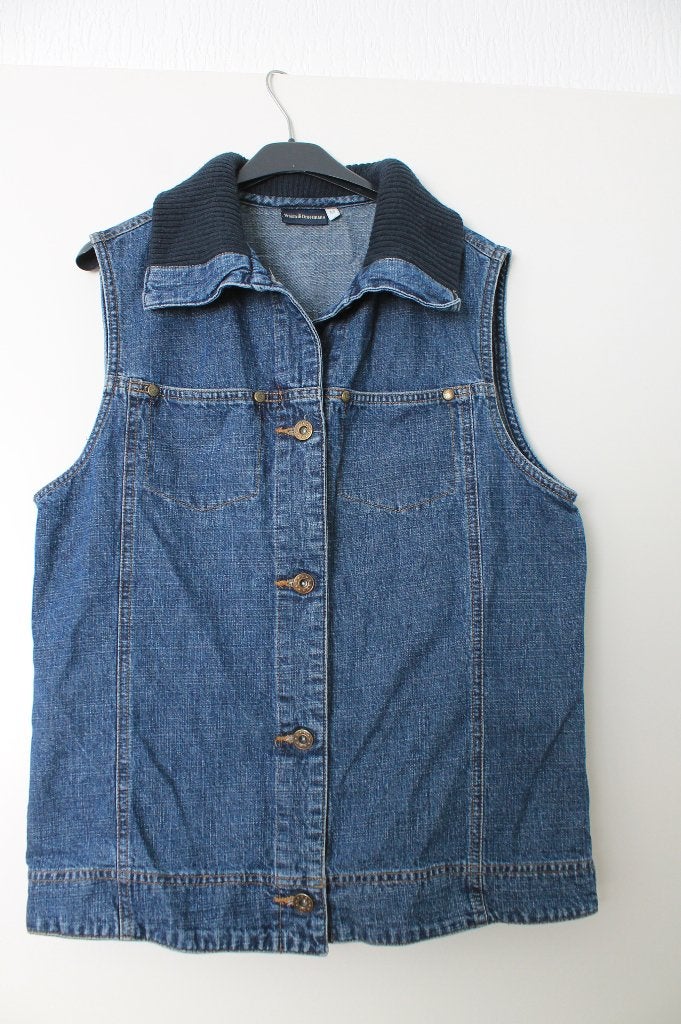V&D spijker vestje/giletje maat M, Kleding | Dames, Bodywarmers, Maat 38/40 (M), V&D, Zo goed als nieuw, Verzenden