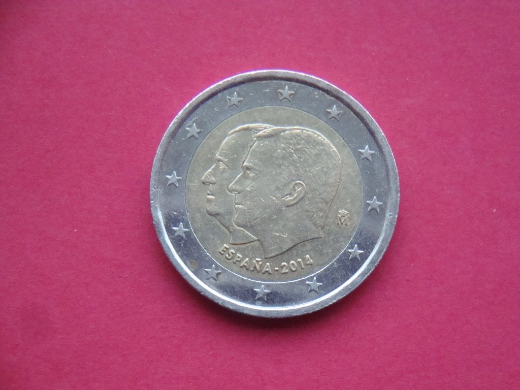 Spanje 2 Euromunt Juan Carlos en Filipe 2014., Postzegels en Munten, Munten | Europa | Euromunten, Verzenden, Spanje, 2 euro, Losse munt