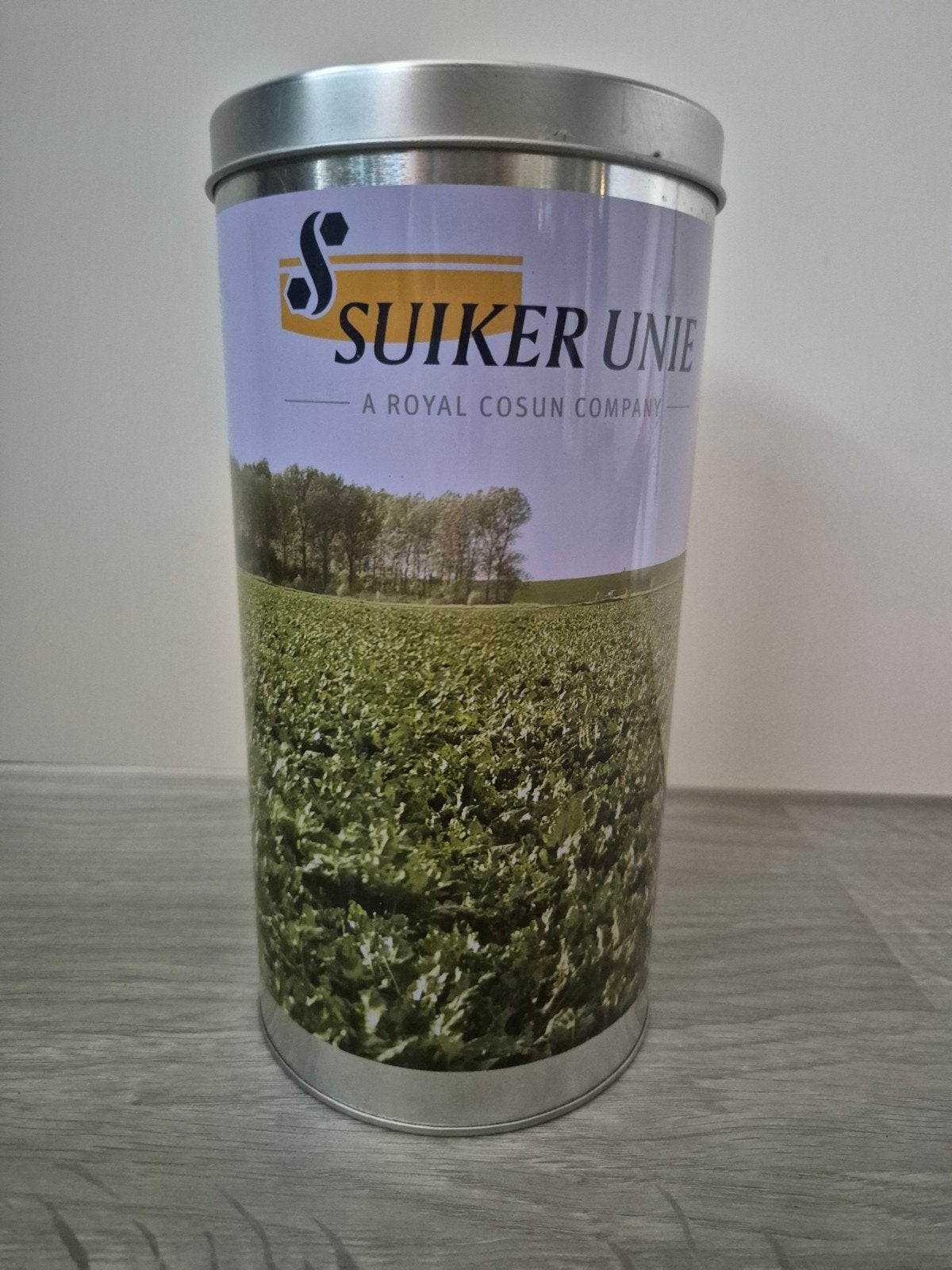 Suiker Unie voorraadbus - 22cm hoog, 11cm diameter, Ophalen of Verzenden, Zo goed als nieuw, Suiker, Overige merken