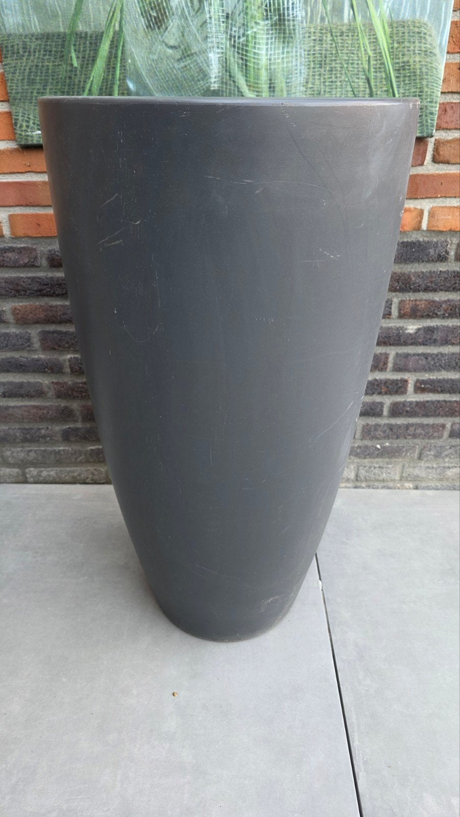Elho Pure Soft Round High 50 Bloempot Antraciet (buitenpot), Ophalen, Kunststof, Gebruikt, Minder dan 60 cm