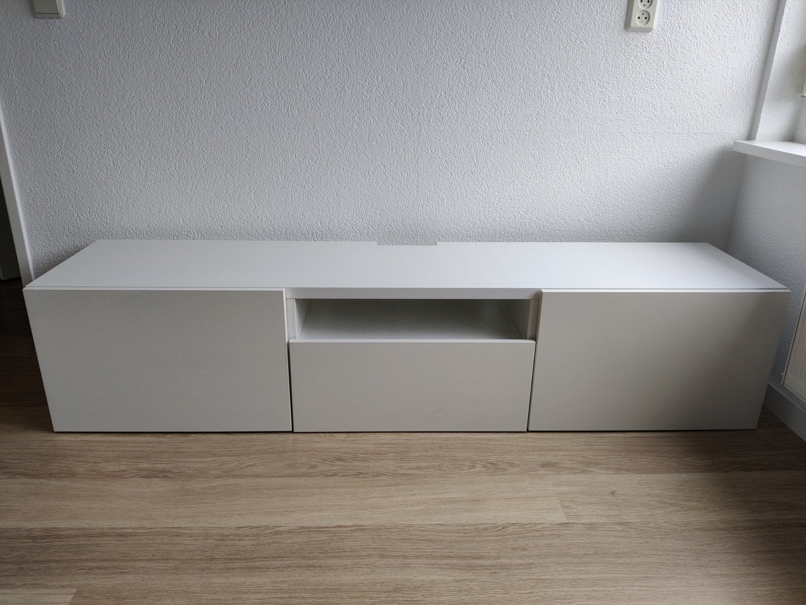 Ikea besta tv meubel - wit, Ophalen, Gebruikt, 150 tot 200 cm, Minder dan 100 cm