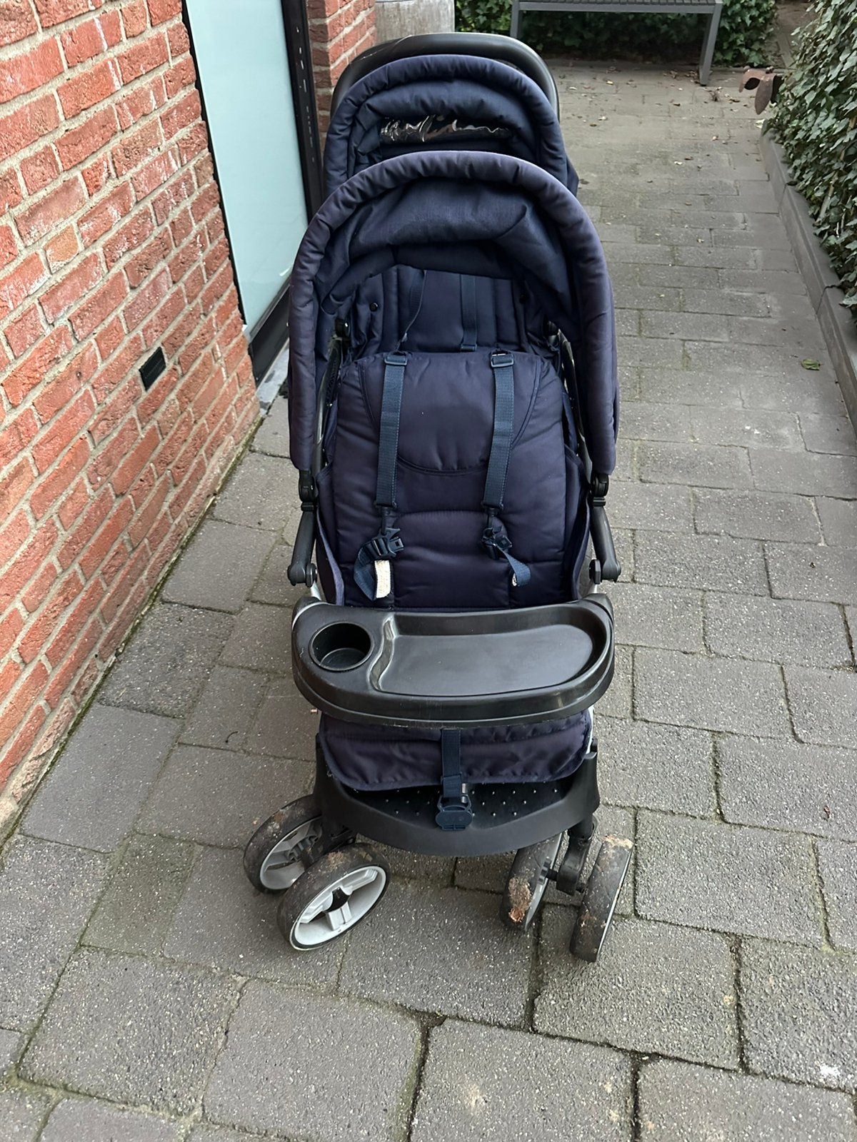 Tweeling kinderwagen, Kinderen en Baby's, Ophalen, Gebruikt, Regenhoes