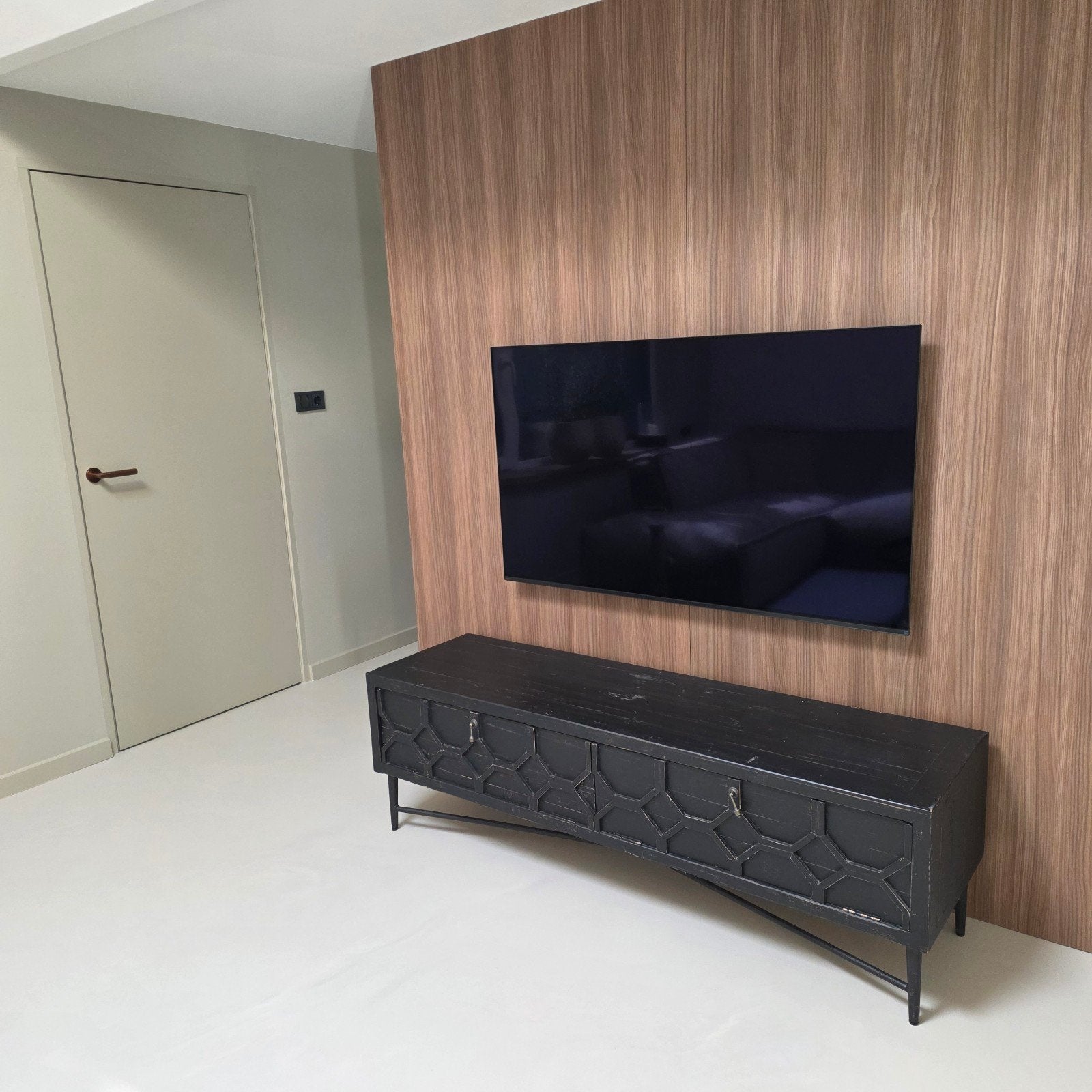 WOOOD Bequest TV Meubel/Salontafel - Mangohout - Zwart, Huis en Inrichting, Kasten | Televisiemeubels, Modern, industrieel, 150 tot 200 cm
