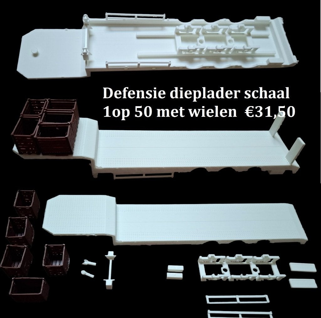 defensie dieplader kit, Hobby en Vrije tijd, Modelauto's | 1:50, Ophalen of Verzenden, Nieuw, Bus of Vrachtwagen