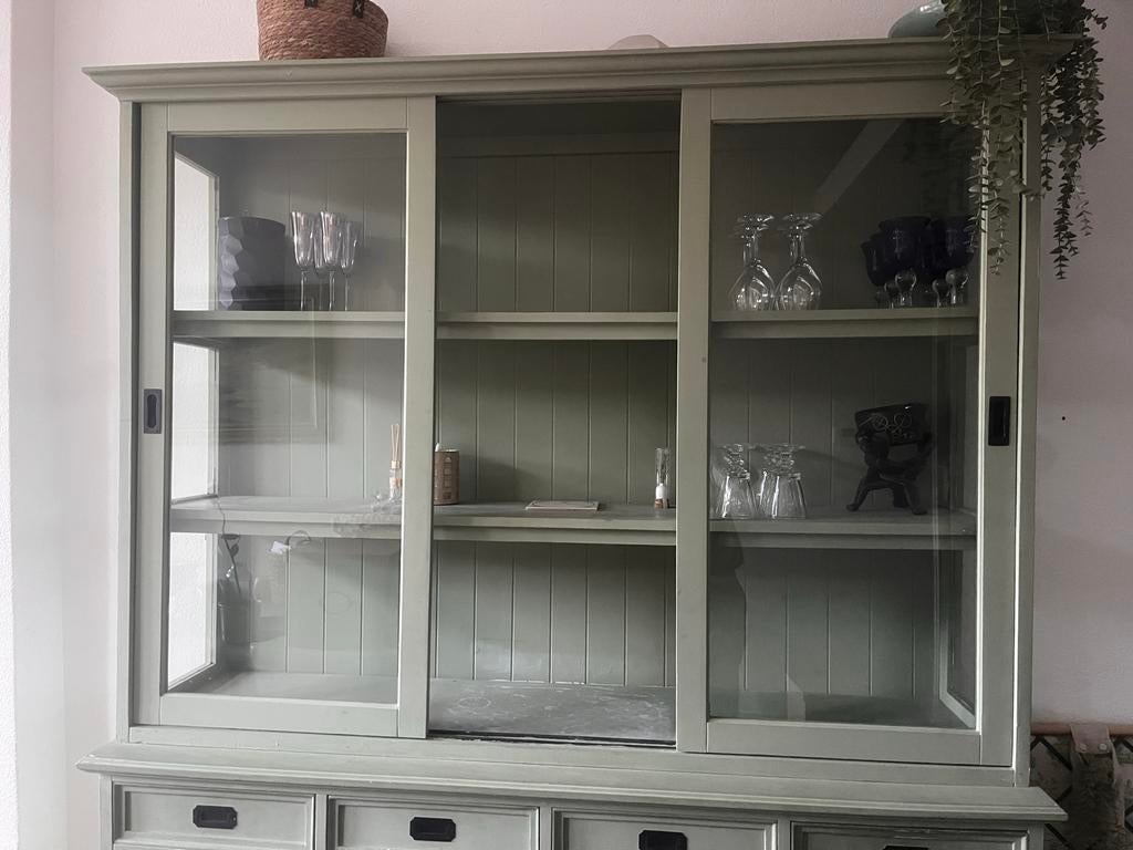 Grote kast met lades, planken en deuren - 215x175x49cm, Huis en Inrichting, Kasten | Buffetkasten, Ophalen, Gebruikt, 200 cm of meer