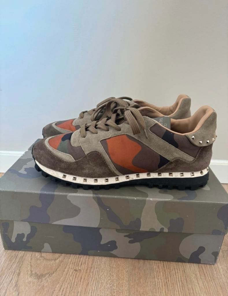 Valentino Garavani Rockrunner Camouflage Sneakers, Ophalen of Verzenden, Zo goed als nieuw, Overige kleuren, Sneakers of Gympen