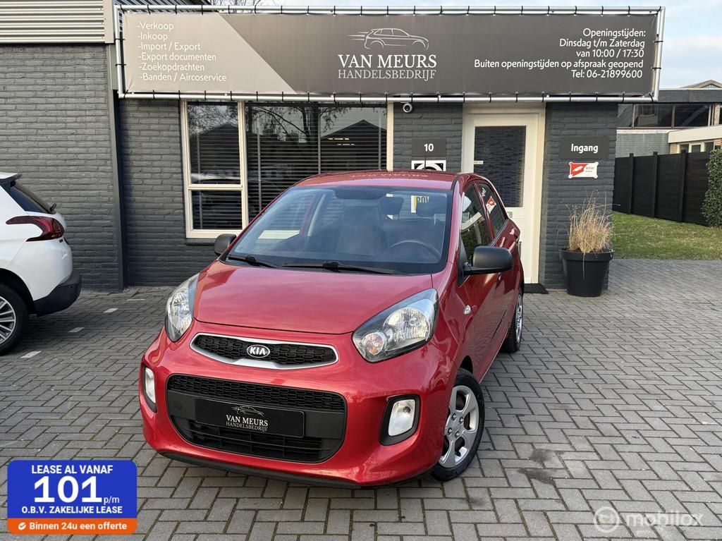 Kia Picanto 1.0 CVVT EconomyPlusLine, Airco, NAPNL Auto, 5 d, Euro 5, Stof, Gebruikt, Zwart