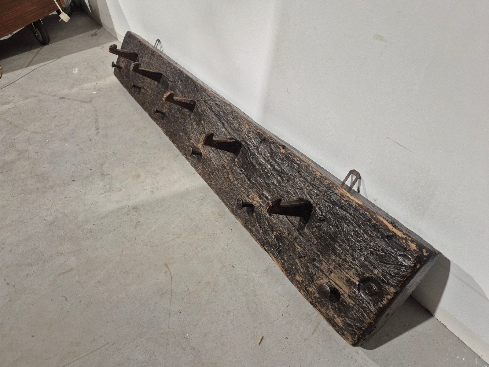 brutalist  kapstok vintage wabi sabi, Huis en Inrichting, Woonaccessoires | Kapstokken, Gebruikt, Onbekend, Onbekend, Hout