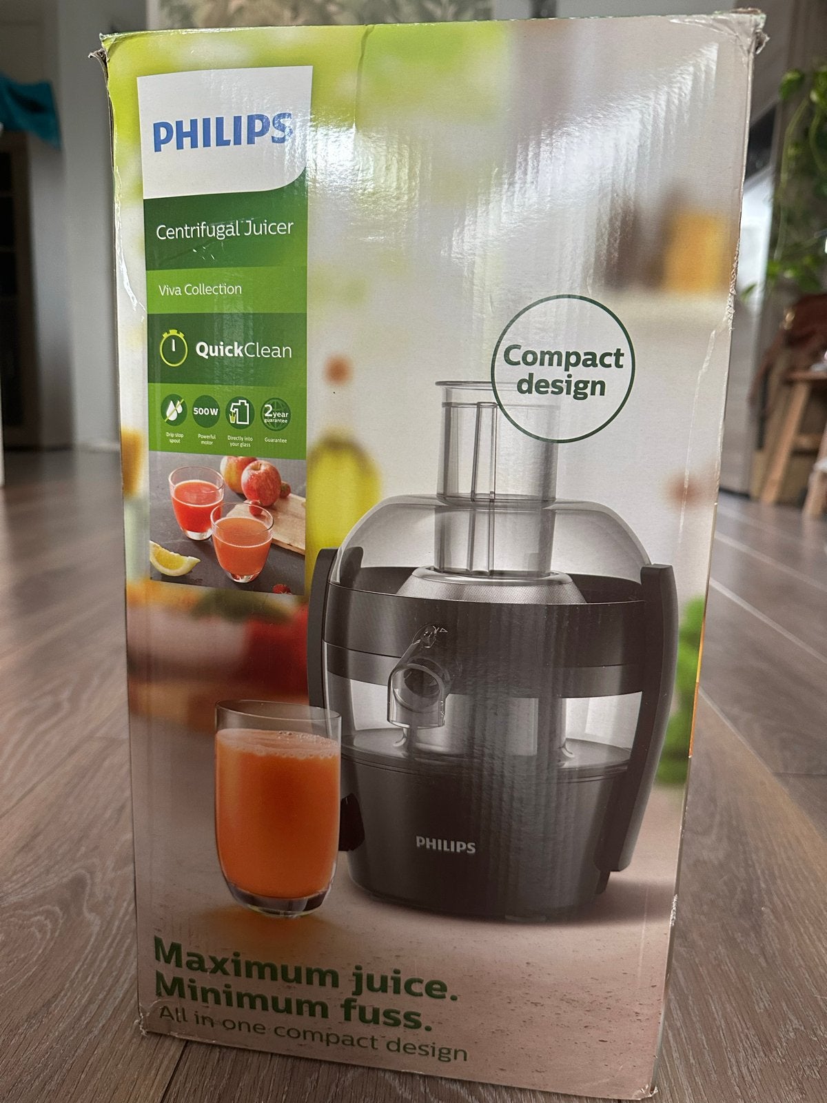 Philips Centrifugal Juicer - Z.g.a.n. in originele verpakkin, Ophalen, Zo goed als nieuw, Elektrisch, Sapcentrifuge
