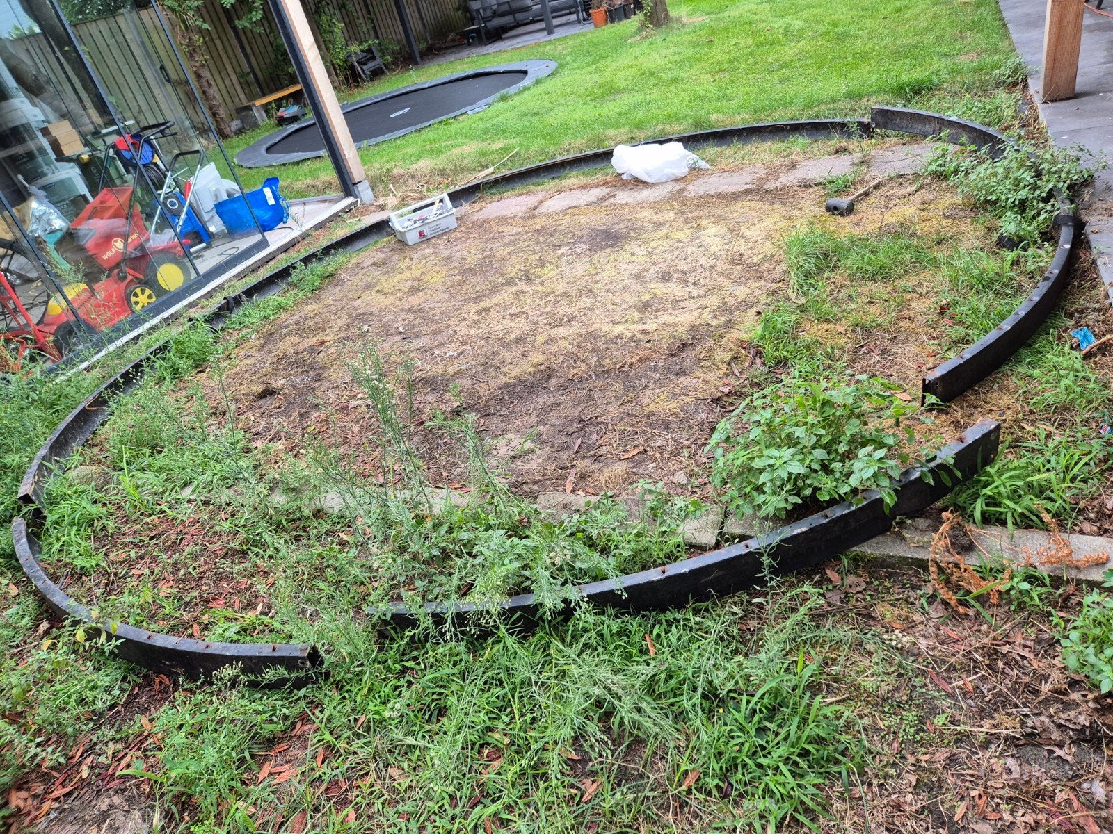 Oud ijzer/gecoat staal (oude trampolineframe), Ophalen, Gebruikt