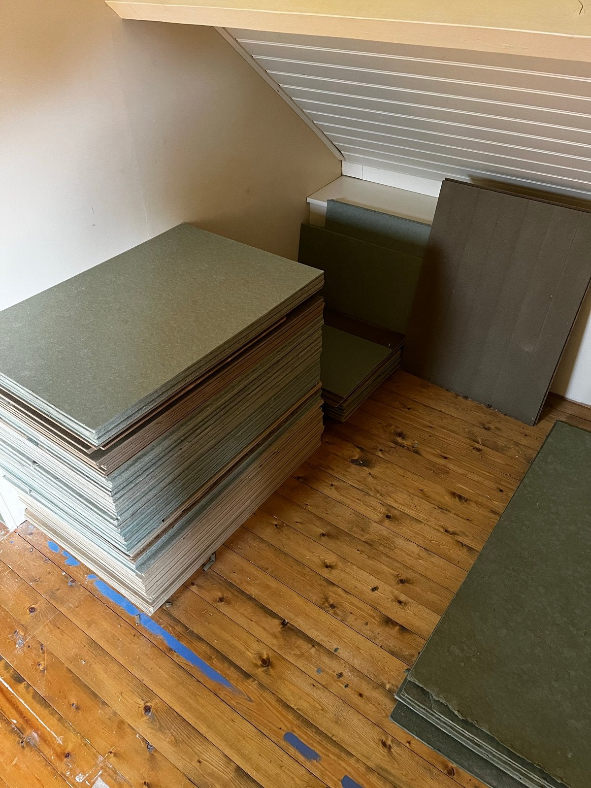 Groene ondervloer platen - 85x59cm, ruim  50 m2 beschikbaar, Ophalen, Gebruikt, Overige materialen, Minder dan 20 mm