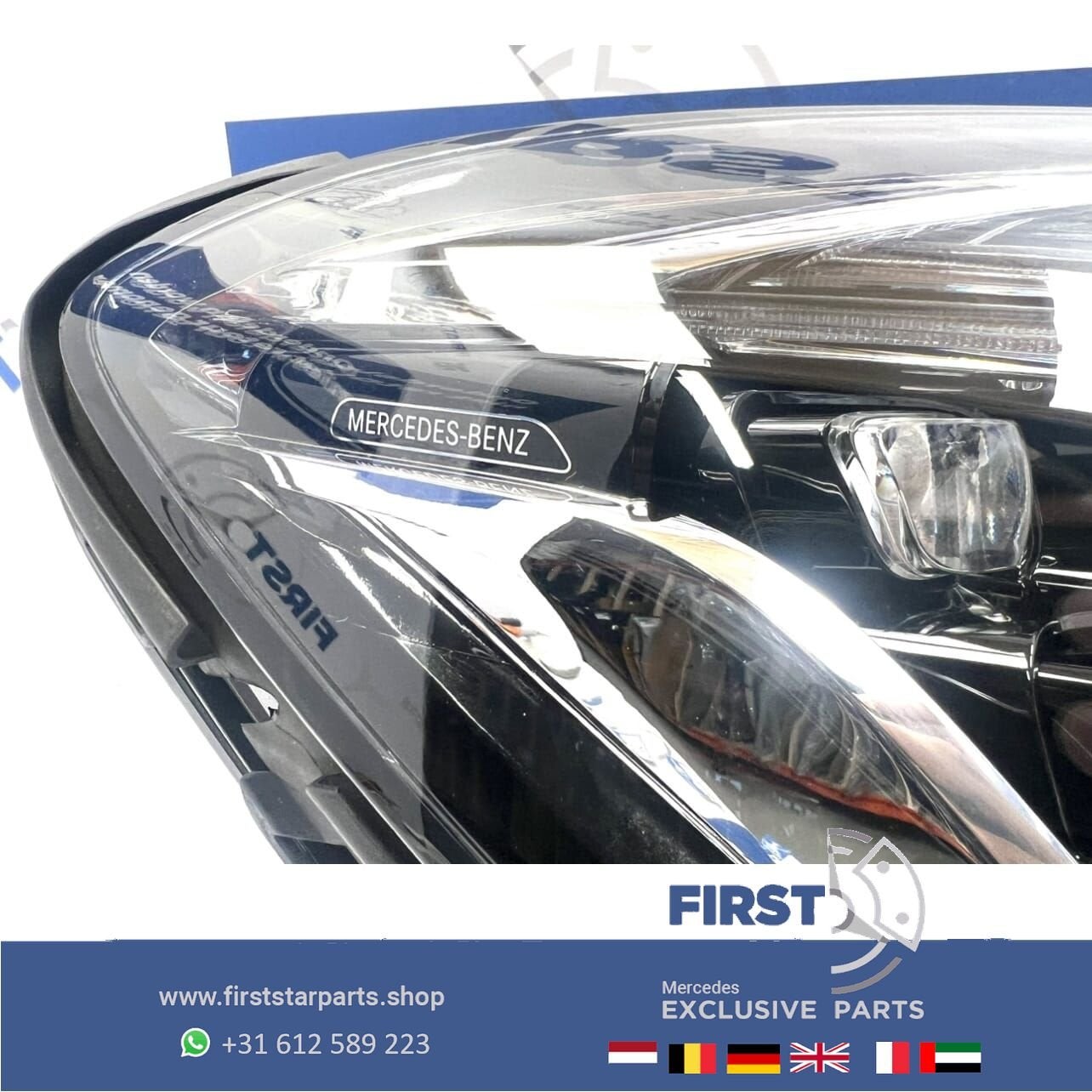W222 S KLASSE S63 AMG MAYBACH KOPLAMP RECHTS FACELIFT MULTIB, Gebruikt, -, Ophalen of Verzenden, -