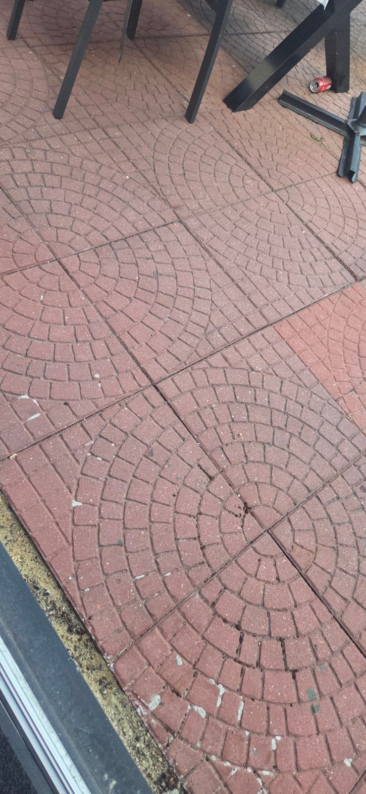 Gebruikte terrastegels met waaiermotief, Ophalen, Overige materialen, Gebruikt, 20 tot 40 cm