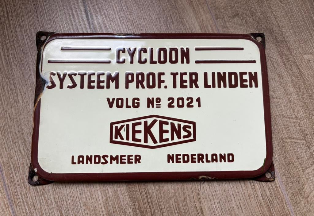 Emaille reclamebord Kiekens, Antiek en Kunst, Ophalen of Verzenden