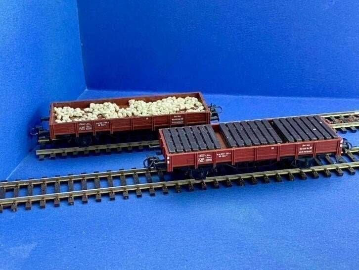 MARKLIN		DB wagons met lading hout en grind MK0510	1/87	H0, Wisselstroom, Verzenden, Märklin, Nieuw