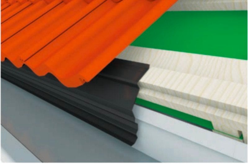 3 dakpanprofielen nieuw, Doe-het-zelf en Verbouw, Dakpannen en Dakbedekking, Ophalen, Kunststof, Zwart, Overige typen