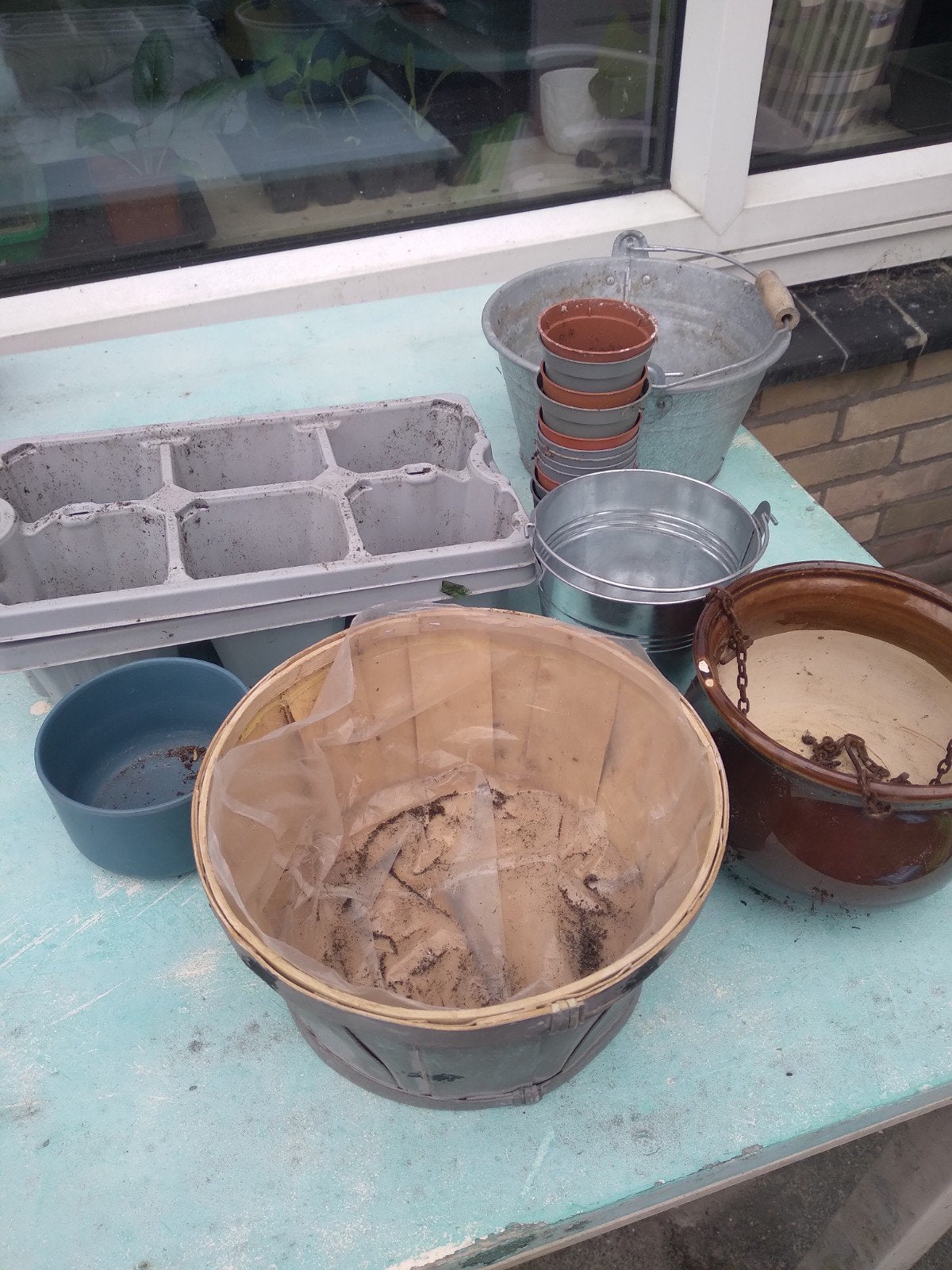Diverse plantenpotjes en kweekbakken, Ophalen, Overige materialen, Gebruikt, Binnen