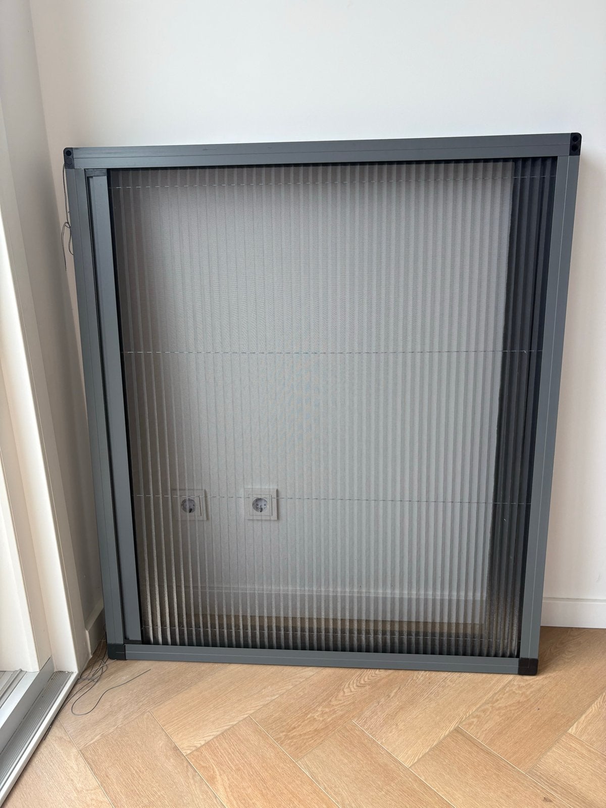 Hordeur plissé grijs, Kunststof, Hordeur, Minder dan 200 cm, Nieuw