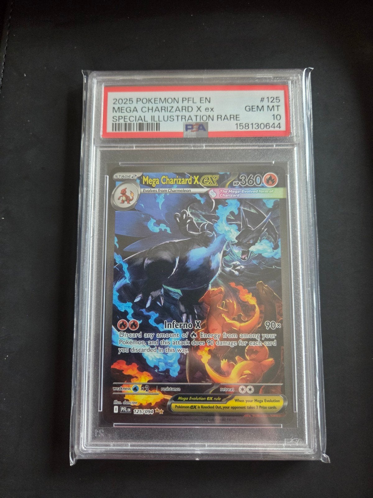 Pokemon Mega Charizard X ex Psa-10