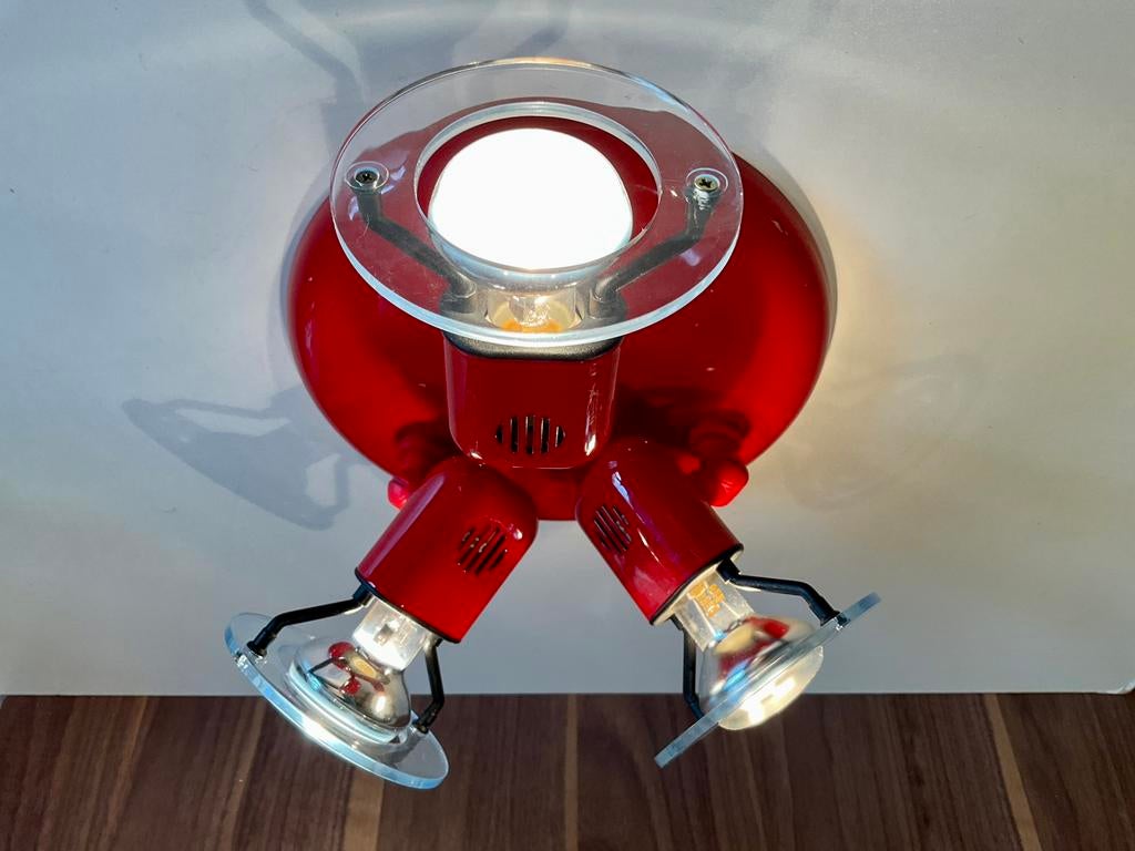 Happylight spot plafondlamp met drie spotjes, Ophalen of Verzenden, Zo goed als nieuw, Metaal of Aluminium