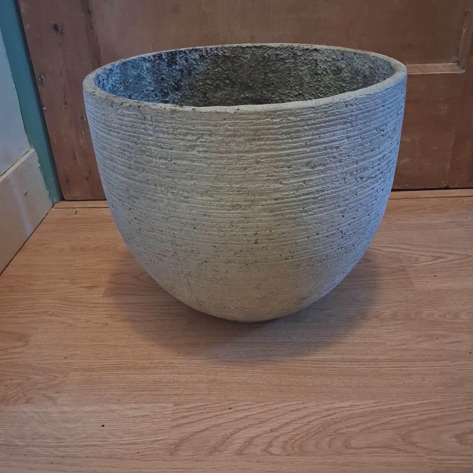 Betonnen plantenpot, Tuin en Terras, Bloempotten, Gebruikt, Rond, Minder dan 40 cm, Ophalen