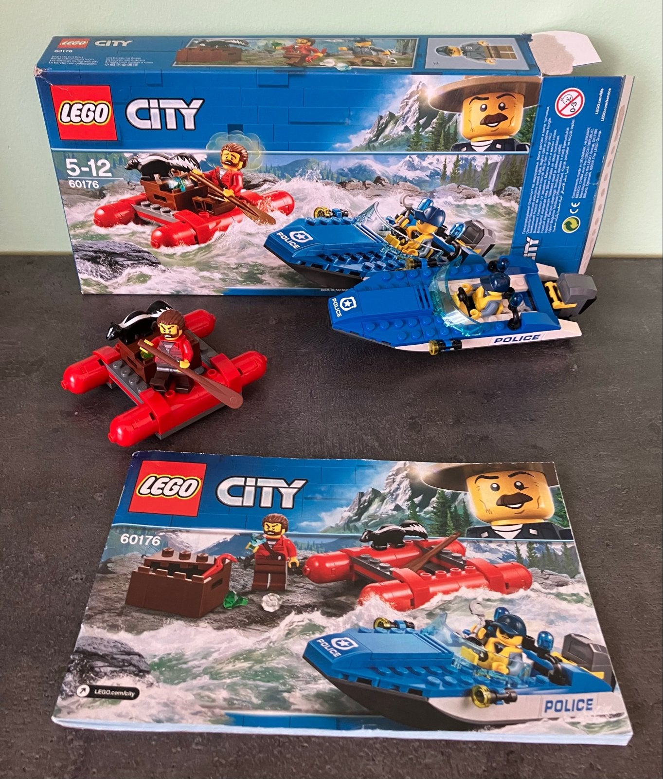 LEGO City 60176 Wildwater Ontsnapping met Politieboot, City, Lego, Ophalen of Verzenden, Zo goed als nieuw