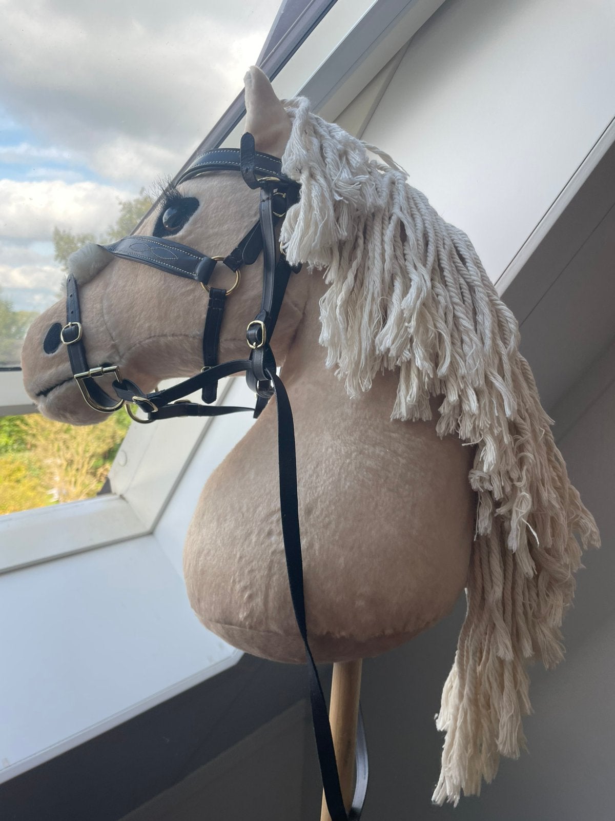 Hobbyhorse / stokpaard LeMieux Popcorn met hoofdstel, Ophalen of Verzenden, Zo goed als nieuw