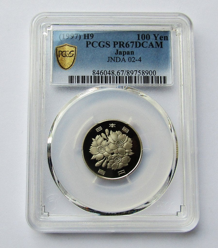 ** Japan 100 Yen 1997 PCGS PR67DCAM - Zeldzame Munt **, Verzenden, Oost-Azië, Losse munt