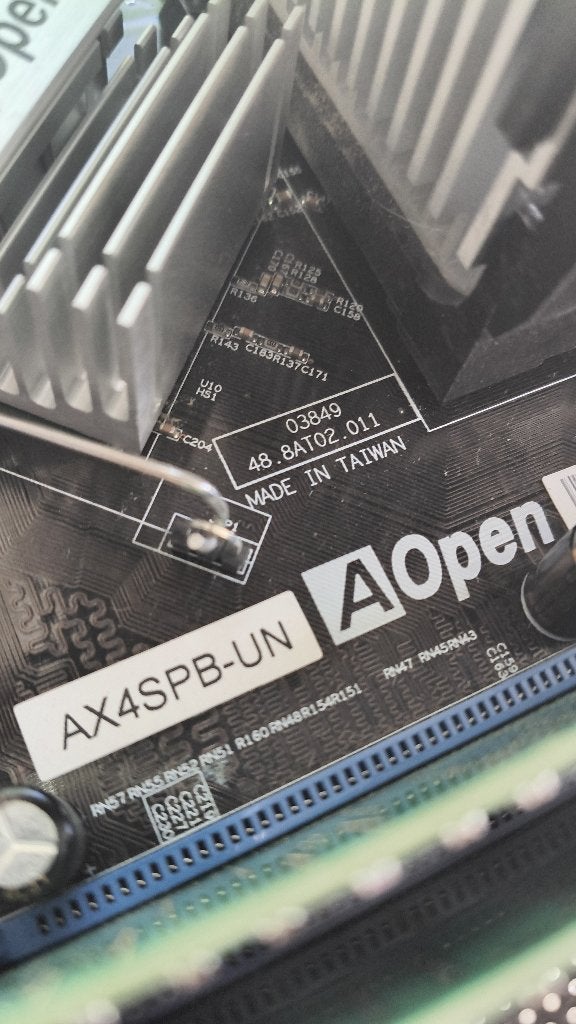 Vintage ATX AOpen Moederbord Socket 478 evt met AGP video, Ophalen of Verzenden, Vintage computer