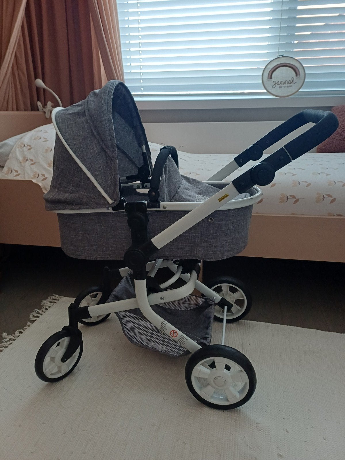 Bayer Design Chic Poppenwagen Mika - Jeans Grey, Ophalen, Zo goed als nieuw, Babypop