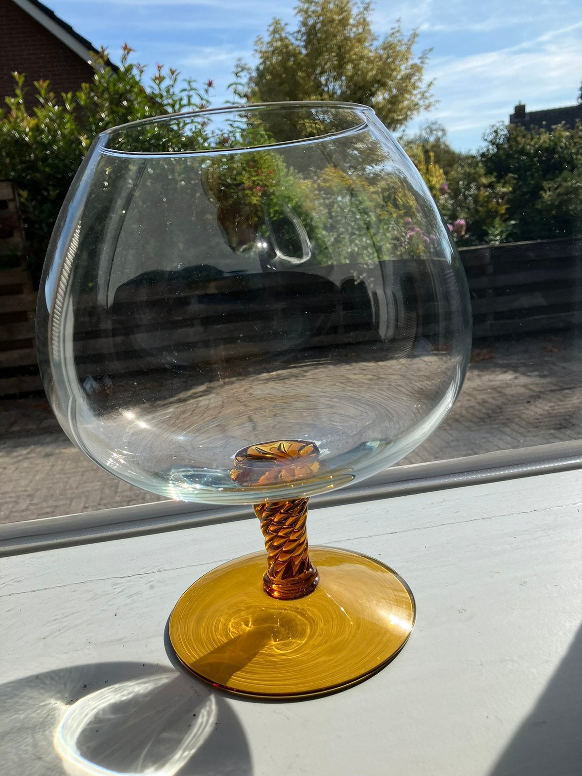 Grote vintage  Empoli-stijl vaas/ cognacglas ., Ophalen