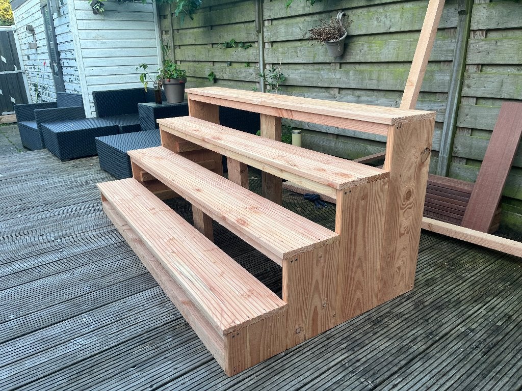 Houten Opstap in ELKE MAAT leverbaar!, Ophalen of Verzenden, Nieuw, Campingmeubel-accessoire
