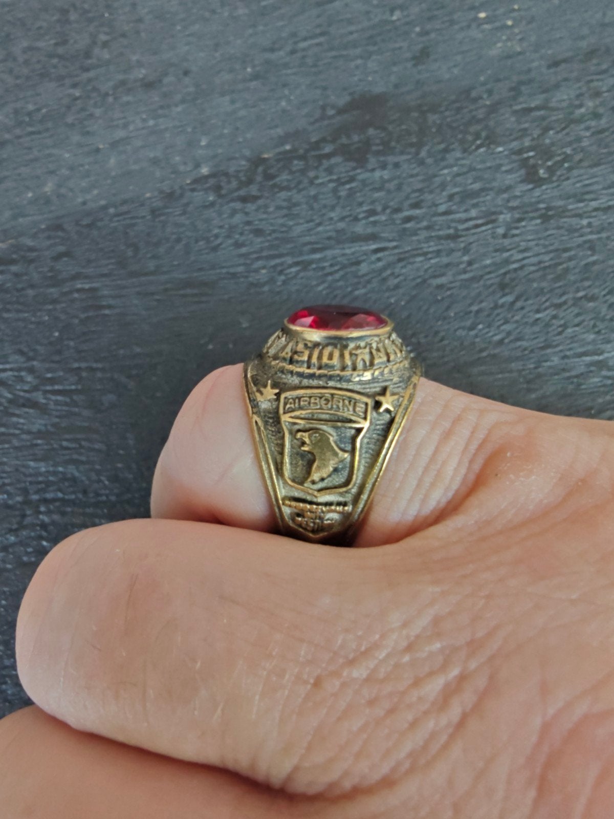 ring 101st Airborne Division Air Assault, Verzenden, Landmacht, Amerika, Embleem of Badge