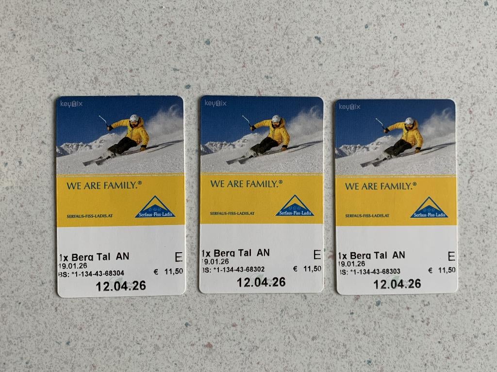 SERFAUS tickets Berg en Dal kaartjes - geldig tm 12-4-26, Overige merken, Overige typen, Nieuw, Ophalen of Verzenden
