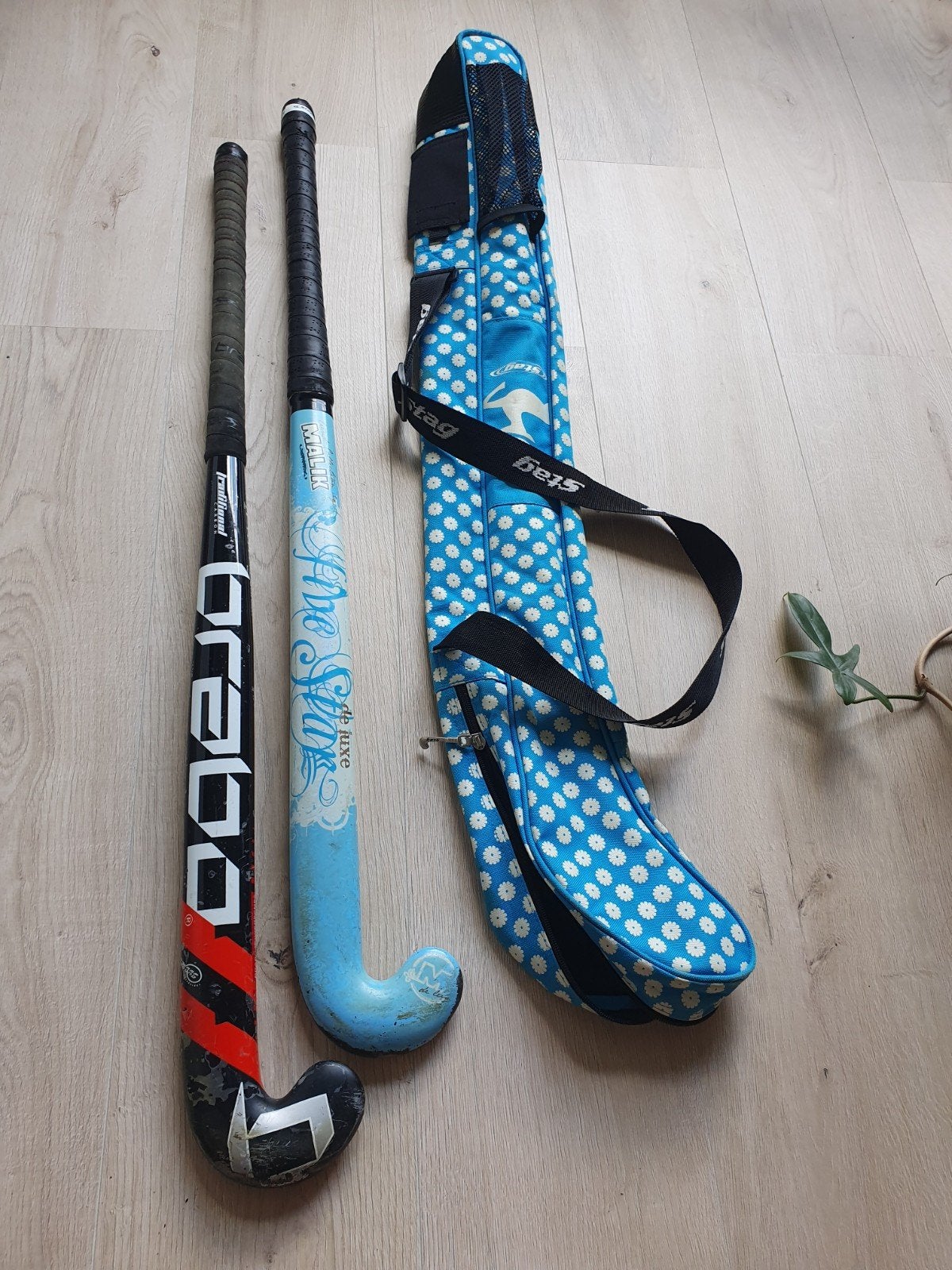 2 hockey sticks van 36,5 inch met sticktas, Ophalen, Gebruikt