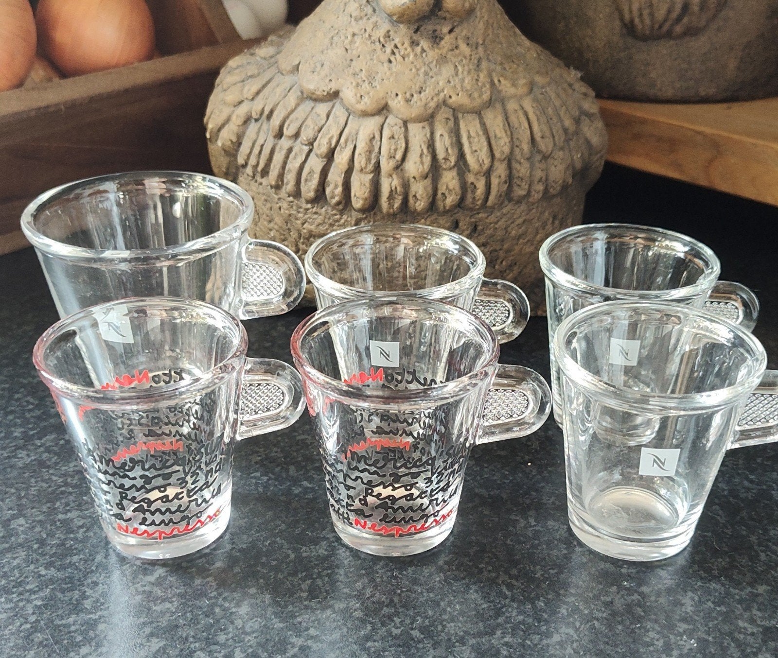 6 koffie glaasjes van Nespresso, Ophalen of Verzenden, Zo goed als nieuw